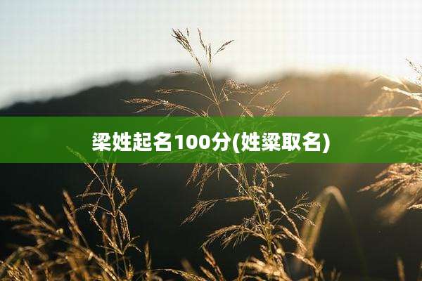梁姓起名100分(姓粱取名)
