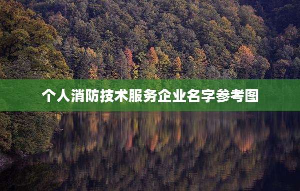 个人消防技术服务企业名字参考图