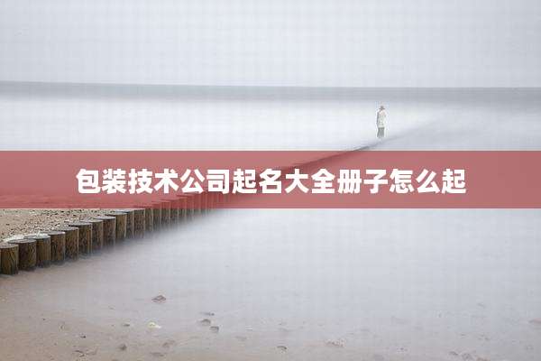 包装技术公司起名大全册子怎么起