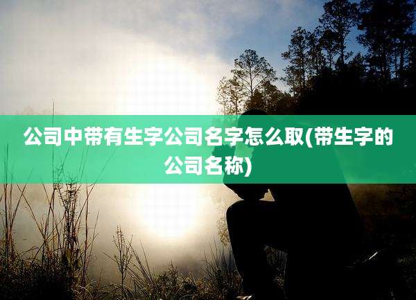 公司中带有生字公司名字怎么取(带生字的公司名称)