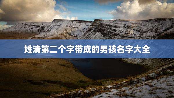 姓清第二个字带成的男孩名字大全