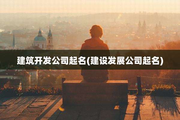建筑开发公司起名(建设发展公司起名)