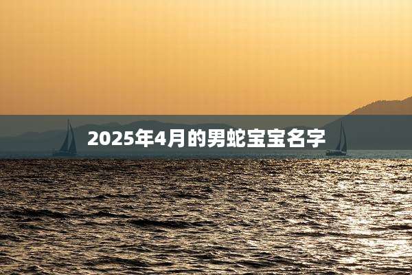 2025年4月的男蛇宝宝名字