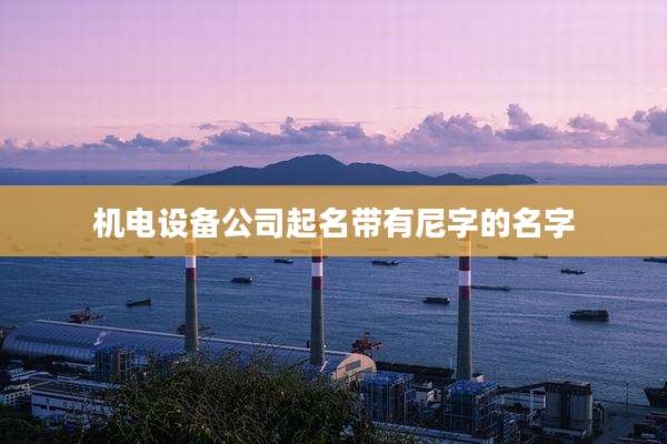 机电设备公司起名带有尼字的名字