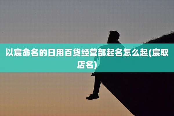 以宸命名的日用百货经营部起名怎么起(宸取店名)