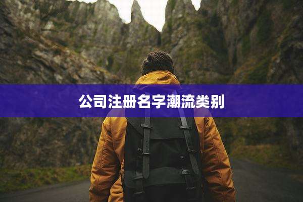 公司注册名字潮流类别