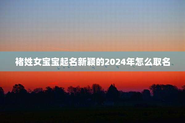 褚姓女宝宝起名新颖的2024年怎么取名