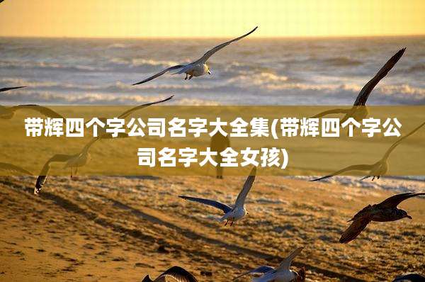 带辉四个字公司名字大全集(带辉四个字公司名字大全女孩)