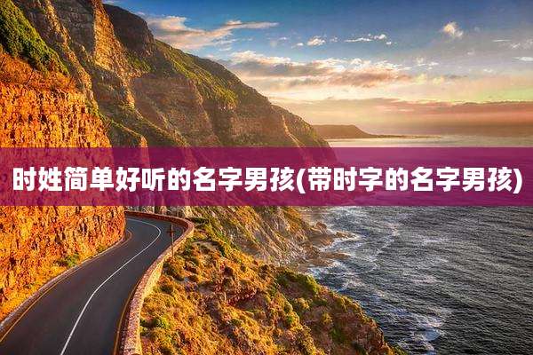 时姓简单好听的名字男孩(带时字的名字男孩)