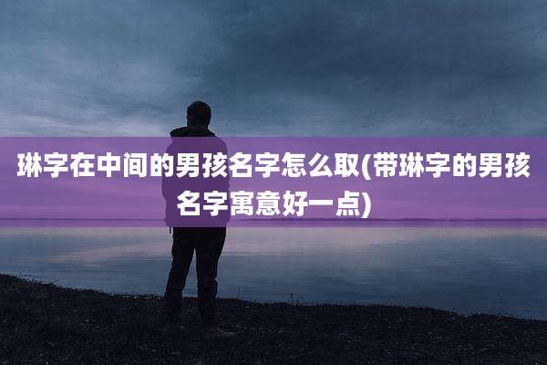 琳字在中间的男孩名字怎么取(带琳字的男孩名字寓意好一点)