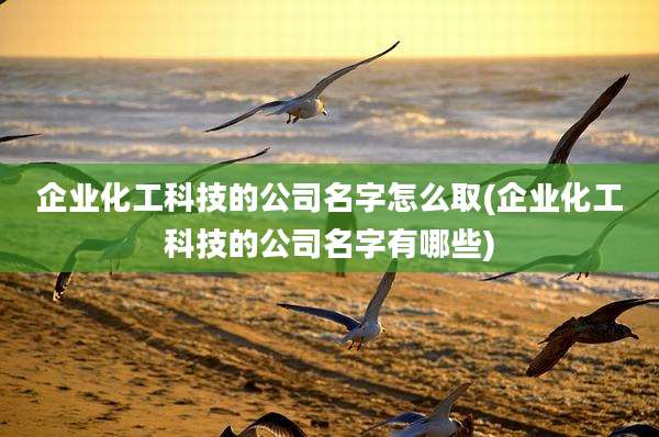 企业化工科技的公司名字怎么取(企业化工科技的公司名字有哪些)