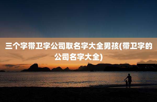 三个字带卫字公司取名字大全男孩(带卫字的公司名字大全)