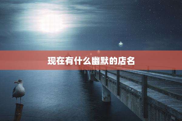 现在有什么幽默的店名