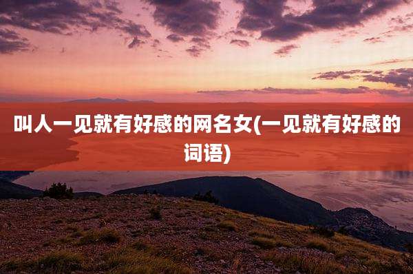 叫人一见就有好感的网名女(一见就有好感的词语)