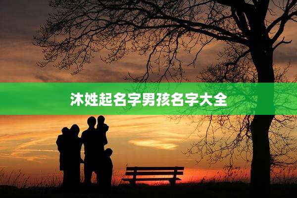 沐姓起名字男孩名字大全