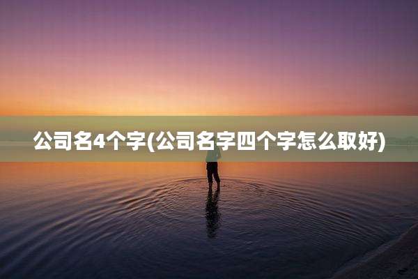 公司名4个字(公司名字四个字怎么取好)
