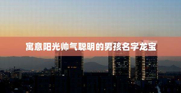 寓意阳光帅气聪明的男孩名字龙宝