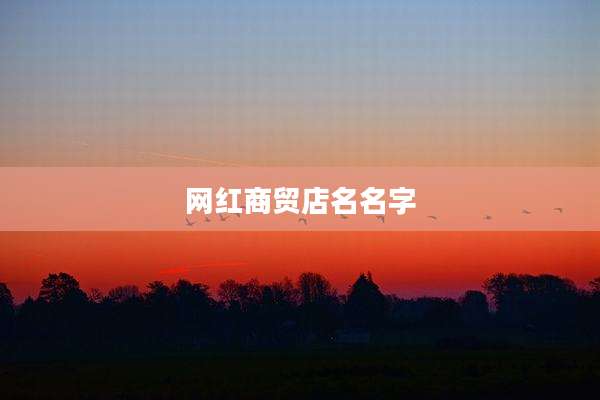网红商贸店名名字