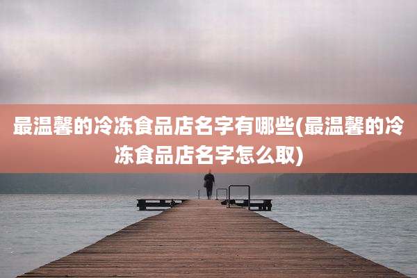 最温馨的冷冻食品店名字有哪些(最温馨的冷冻食品店名字怎么取)