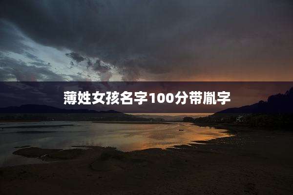 薄姓女孩名字100分带胤字