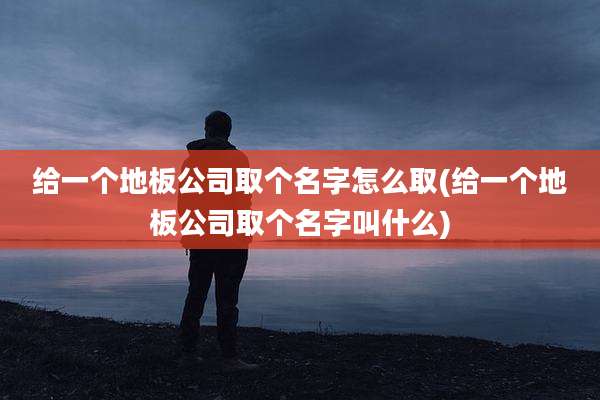 给一个地板公司取个名字怎么取(给一个地板公司取个名字叫什么)