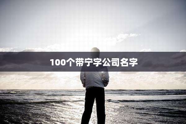 100个带宁字公司名字