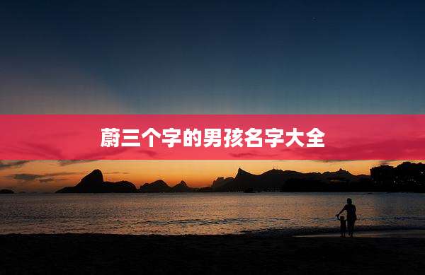 蔚三个字的男孩名字大全