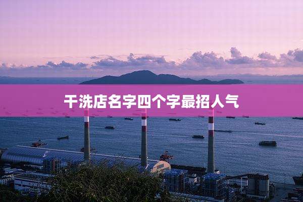 干洗店名字四个字最招人气