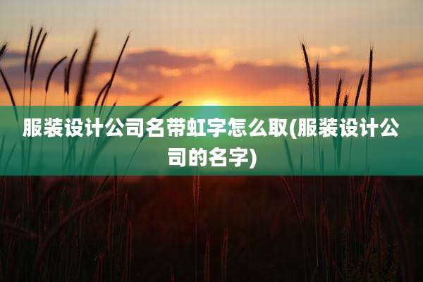 服装设计公司名带虹字怎么取(服装设计公司的名字)