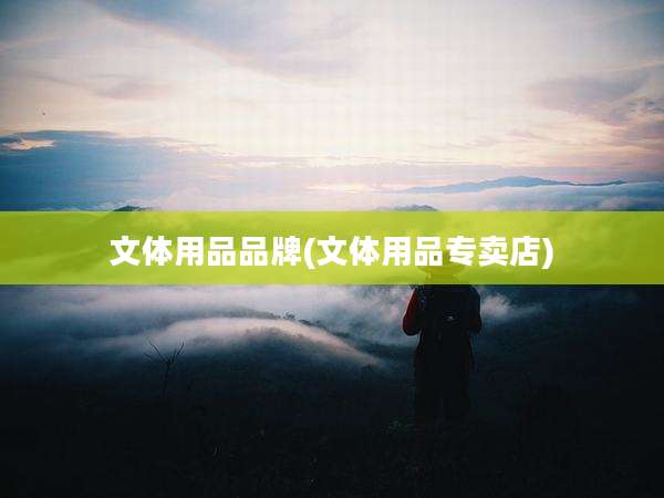 文体用品品牌(文体用品专卖店)