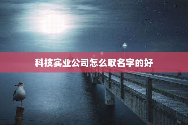 科技实业公司怎么取名字的好