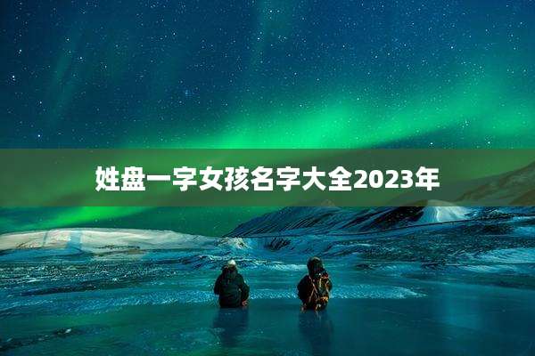 姓盘一字女孩名字大全2023年