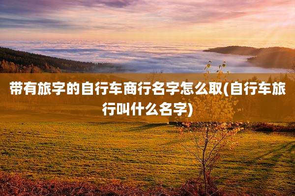 带有旅字的自行车商行名字怎么取(自行车旅行叫什么名字)