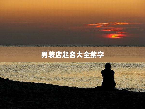 男装店起名大全紫字