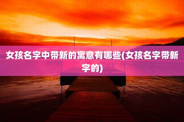 女孩名字中带新的寓意有哪些(女孩名字带新字的)