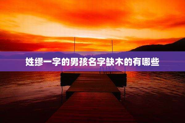 姓缪一字的男孩名字缺木的有哪些