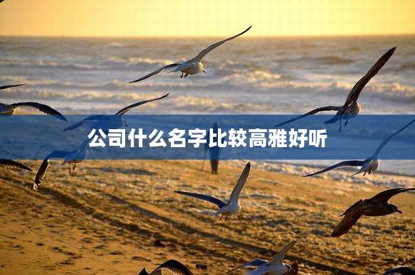 公司什么名字比较高雅好听