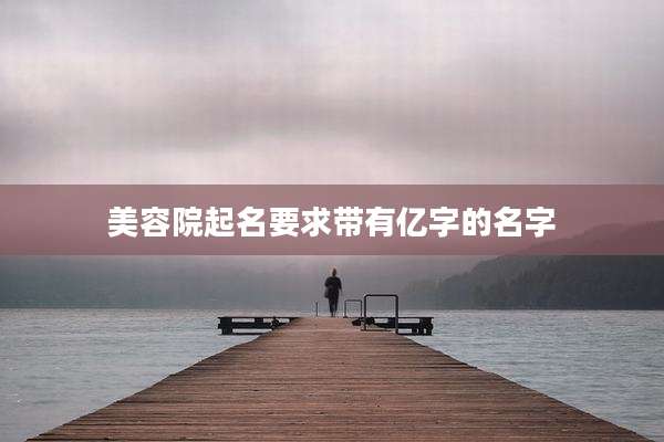 美容院起名要求带有亿字的名字