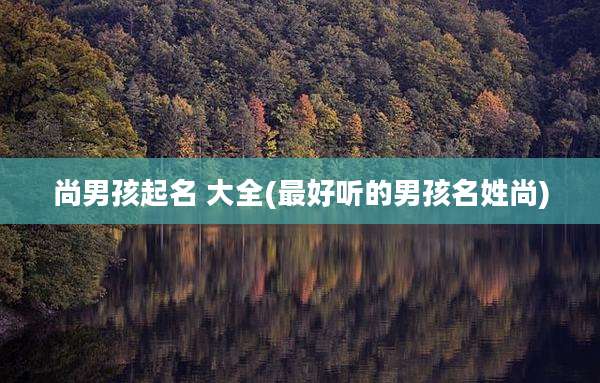 尚男孩起名 大全(最好听的男孩名姓尚)