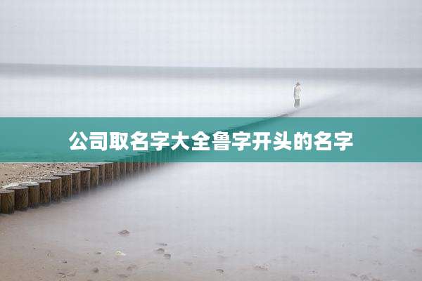 公司取名字大全鲁字开头的名字