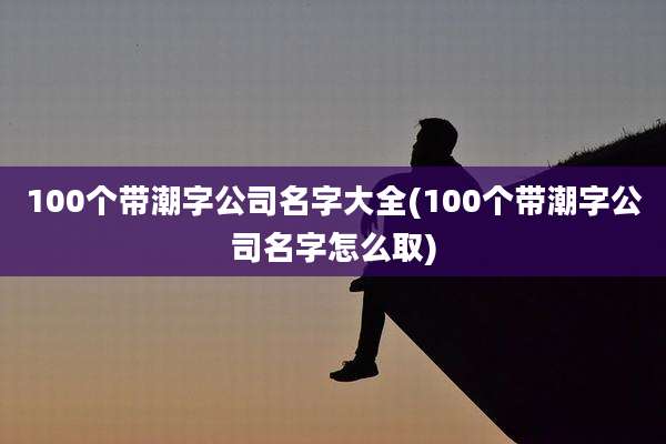 100个带潮字公司名字大全(100个带潮字公司名字怎么取)