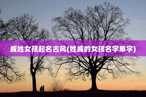 戚姓女孩起名古风(姓戚的女孩名字单字)