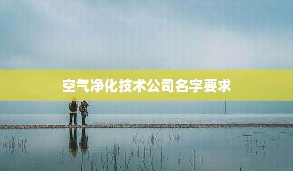 空气净化技术公司名字要求