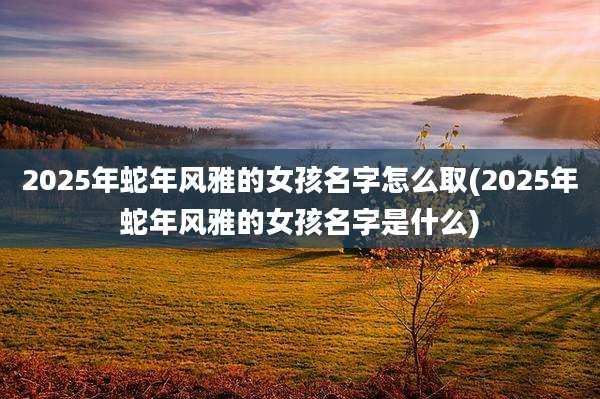 2025年蛇年风雅的女孩名字怎么取(2025年蛇年风雅的女孩名字是什么)