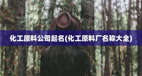 化工原料公司起名(化工原料厂名称大全)