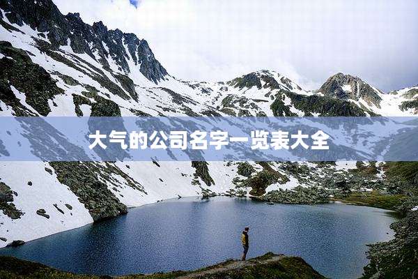 大气的公司名字一览表大全