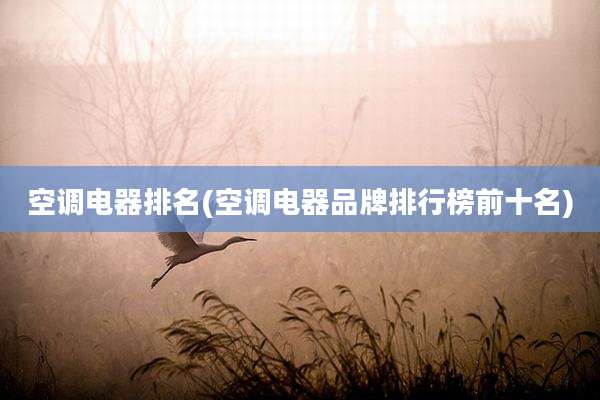 空调电器排名(空调电器品牌排行榜前十名)