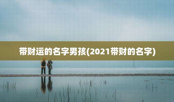 带财运的名字男孩(2021带财的名字)