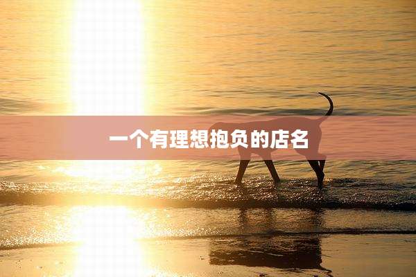 一个有理想抱负的店名