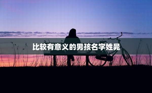 比较有意义的男孩名字姓晁